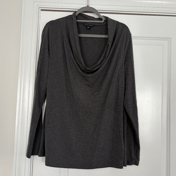 New Banana Republic Grey Cowl Neck Long Sleeve Light Weight Sweater - Picture 1 of 6